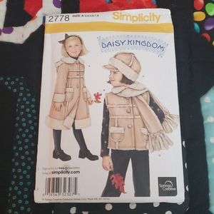 Daisy Kingdom Child's Simplicity Pattern #2778